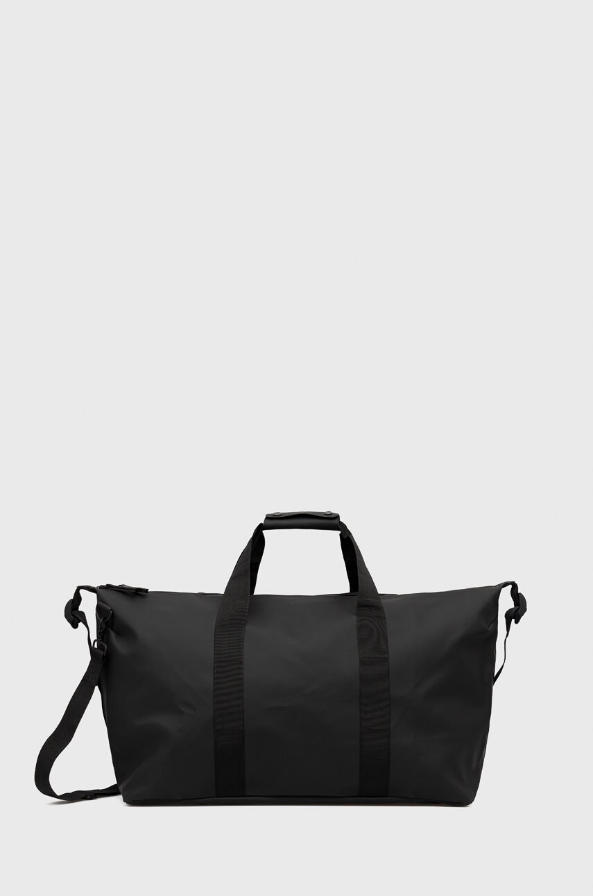 Rains geanta 13230 weekend bag large culoarea negru