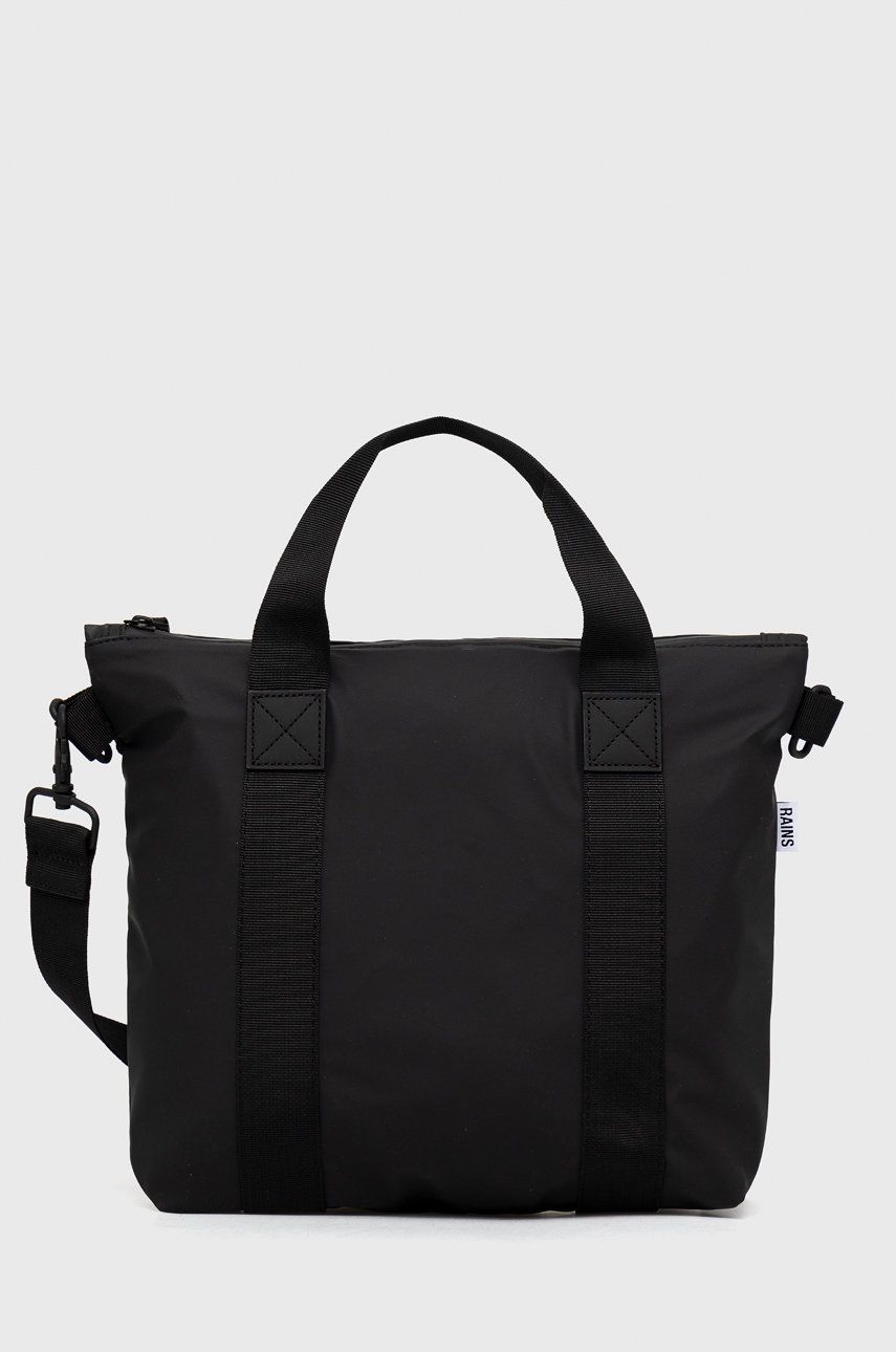 Rains geanta 13920 Tote Bag Mini culoarea negru 13920 imagine noua