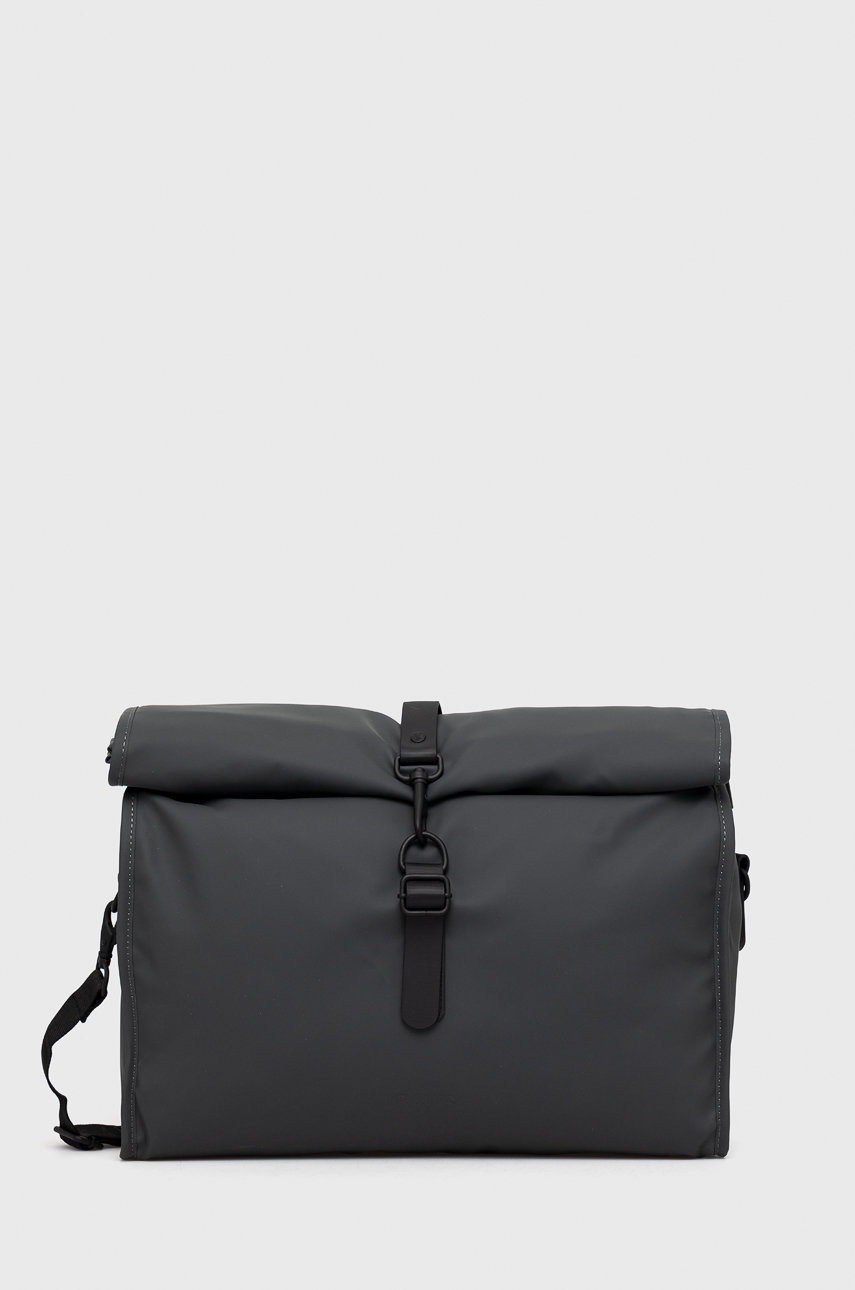 

Чанта Rains 13940 Rolltop Messenger в сиво, Сив