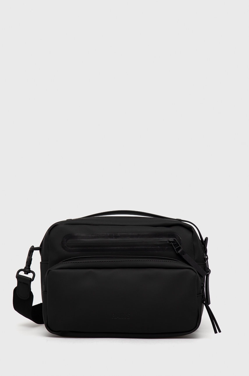 

Чанта през рамо Rains 13950 Box Bag Large в черно, Черен