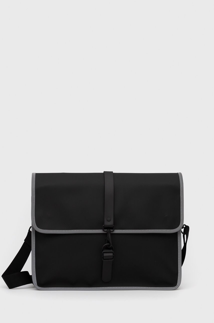 Rains geanta 14050 messenger bag reflective culoarea negru