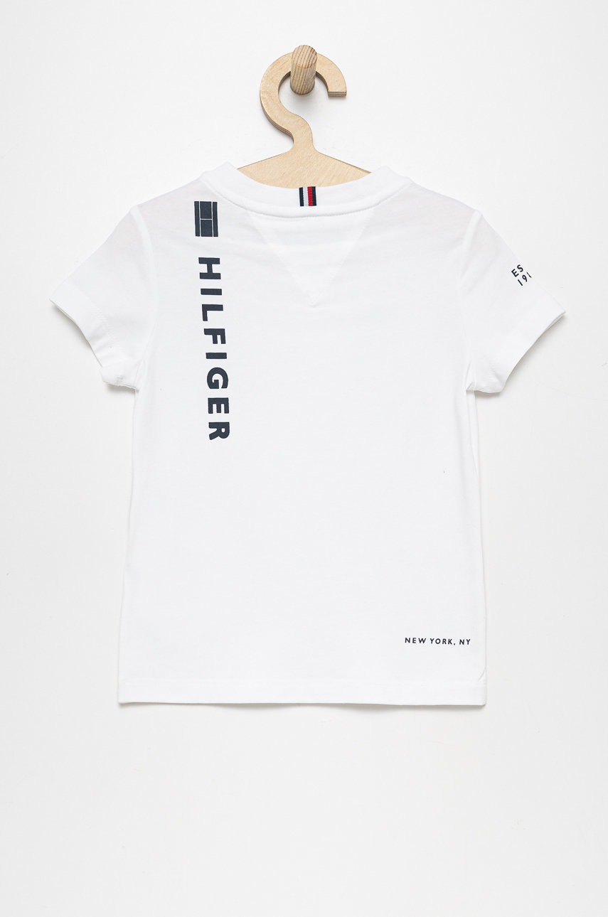 

Дитяча футболка Tommy Hilfiger колір білий з принтом