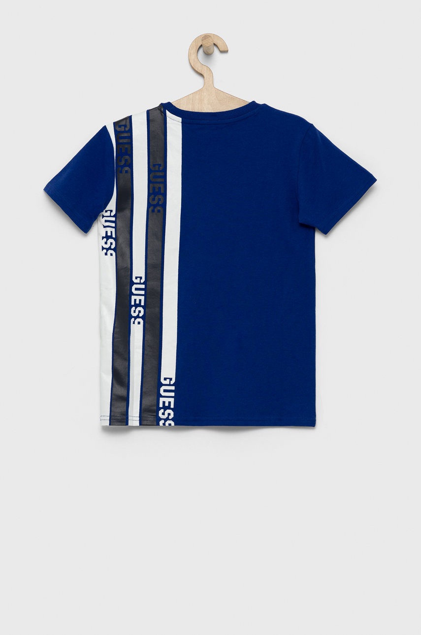 

Детская хлопковая футболка Guess с принтом