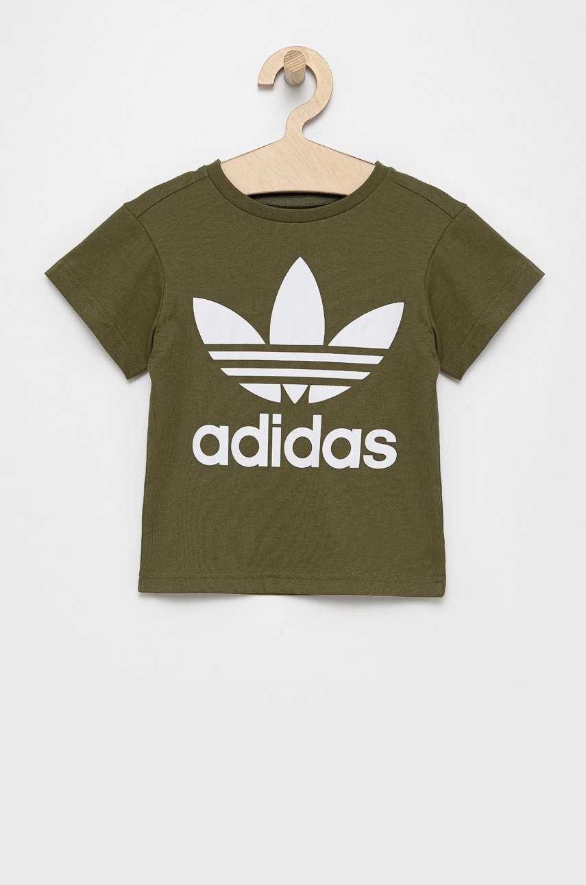 Adidas originals tricou copii culoarea verde, cu imprimeu