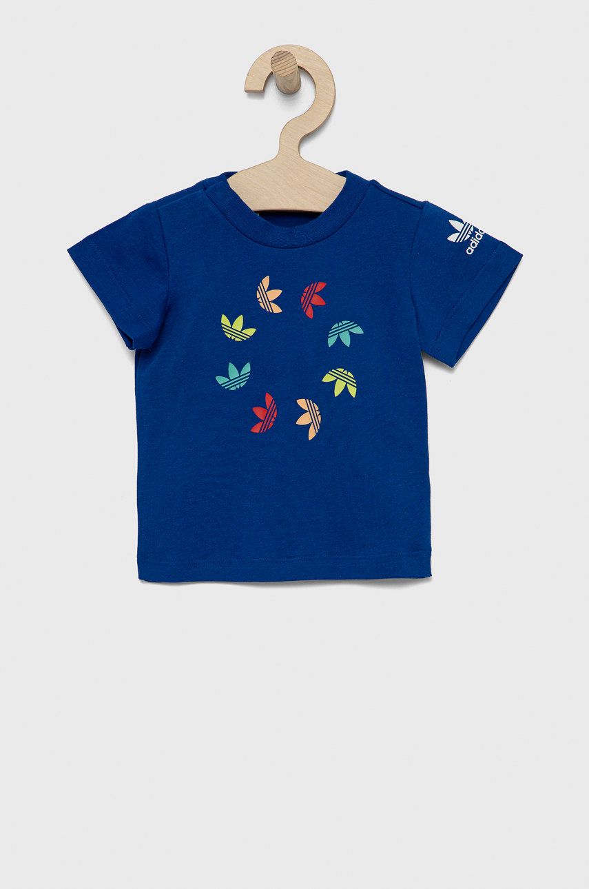 adidas Originals tricou de bumbac pentru copii HE6847 neted