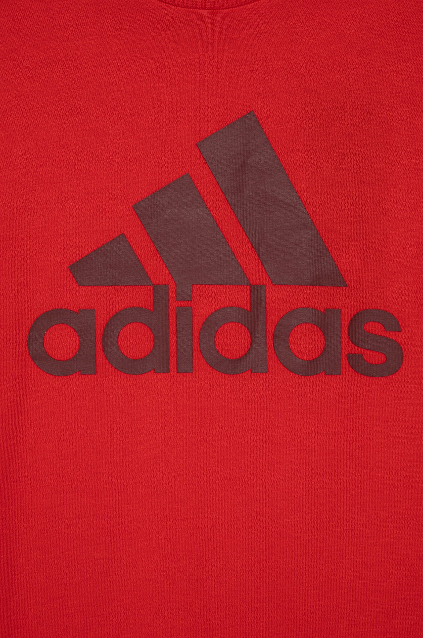 

Дитяча футболка adidas Performance HE9280 колір червоний з принтом