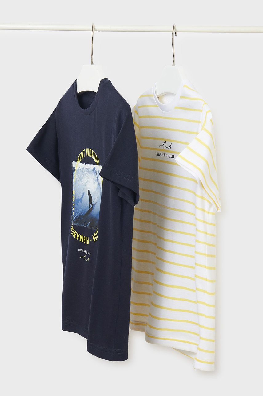 Mayoral tricou de bumbac pentru copii culoarea albastru marin, cu imprimeu