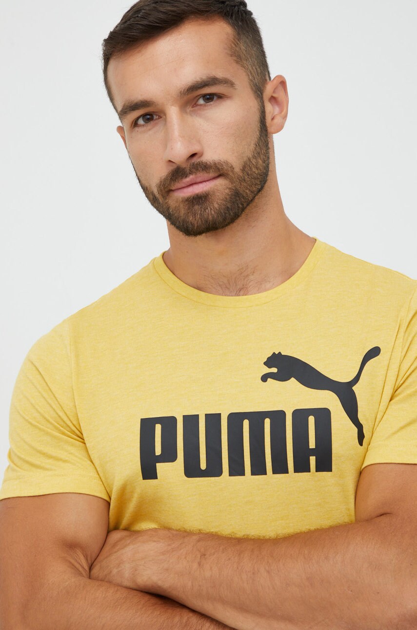Puma tricou copii 58673631 culoarea galben, cu imprimeu