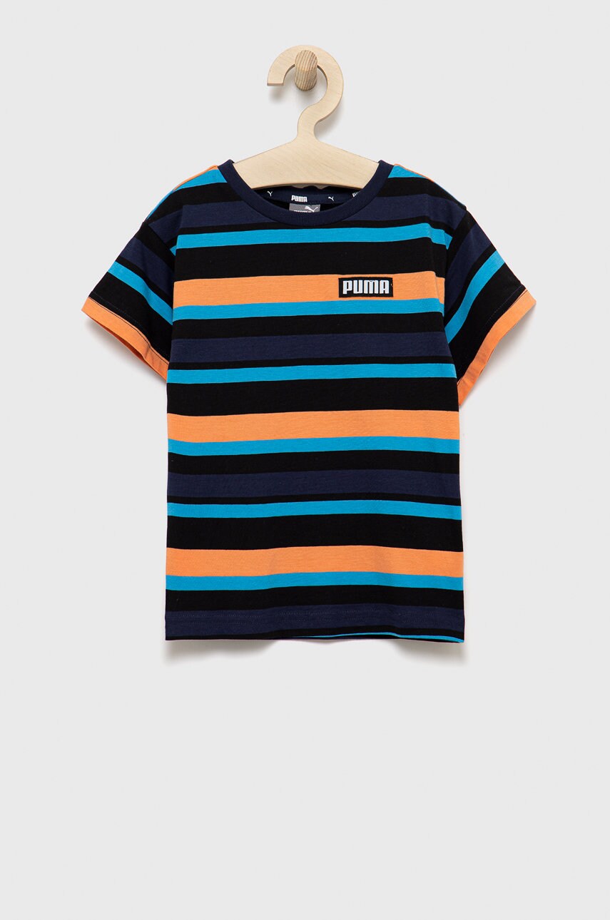 Puma tricou de bumbac pentru copii 847293 culoarea albastru marin, modelator