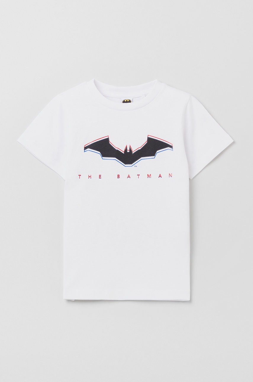 Детская хлопковая футболка OVS цвет белый с принтом Детская хлопковая футболка OVS цвет белый с принтом