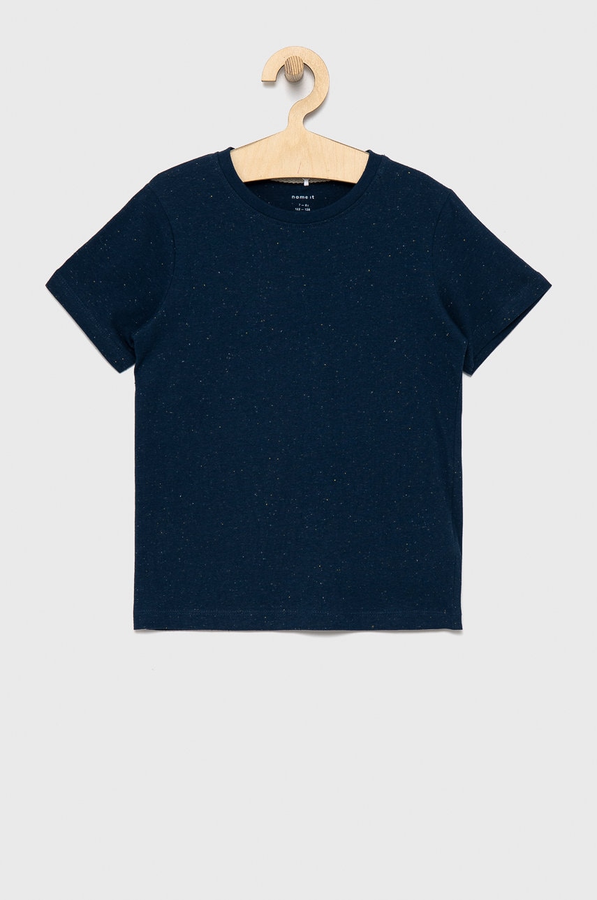 Name It tricou copii culoarea albastru marin, modelator