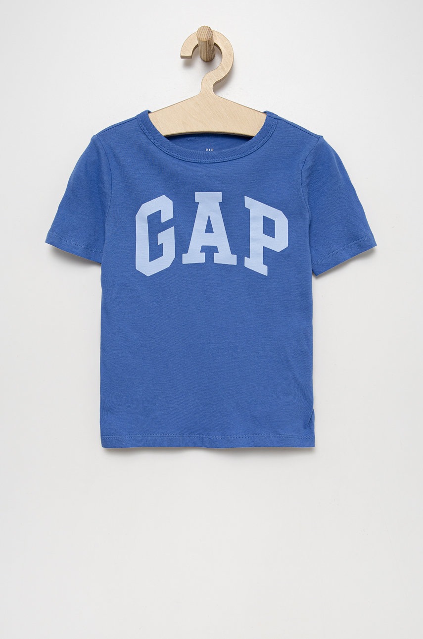 

Детска памучна тениска GAP с принт, Син