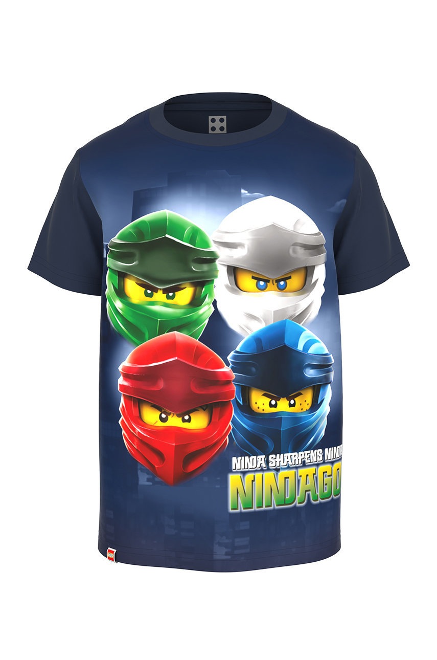 

Дитяча футболка Lego Wear колір синій з принтом
