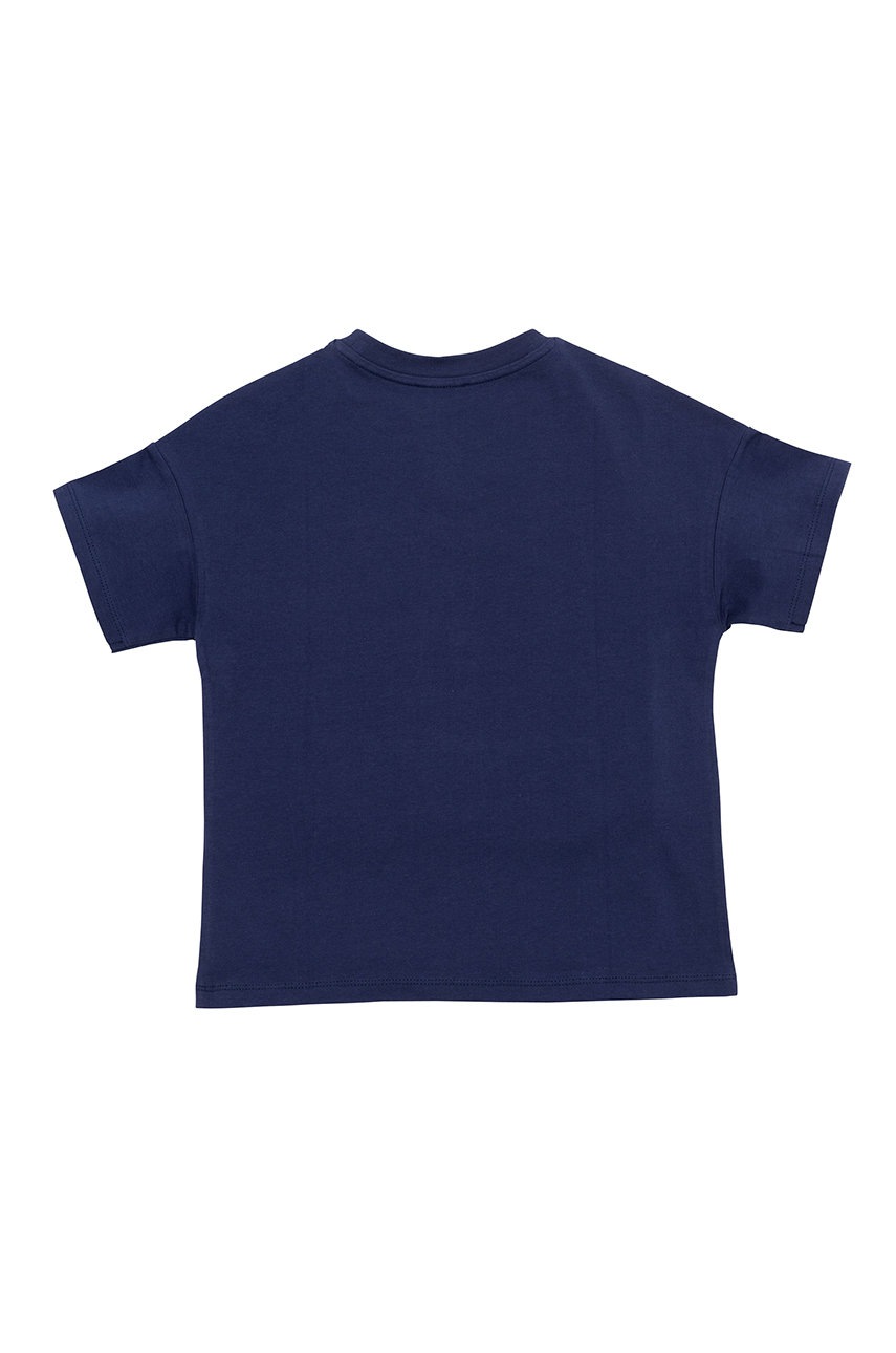 

Детская хлопковая футболка Kenzo Kids цвет синий с принтом