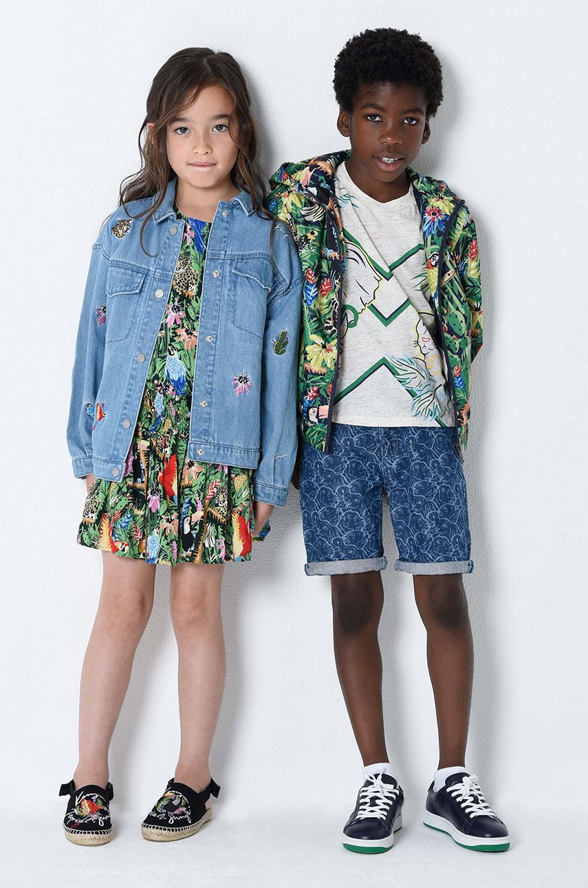 Kenzo Kids tricou de bumbac pentru copii culoarea bej, modelator answear.ro imagine promotii 2022