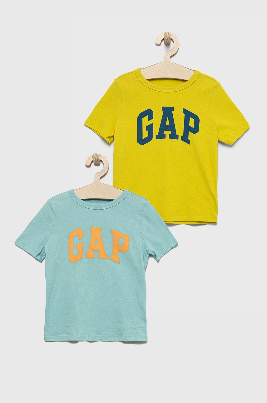 Gap tricou de bumbac pentru copii (2-pack) cu imprimeu