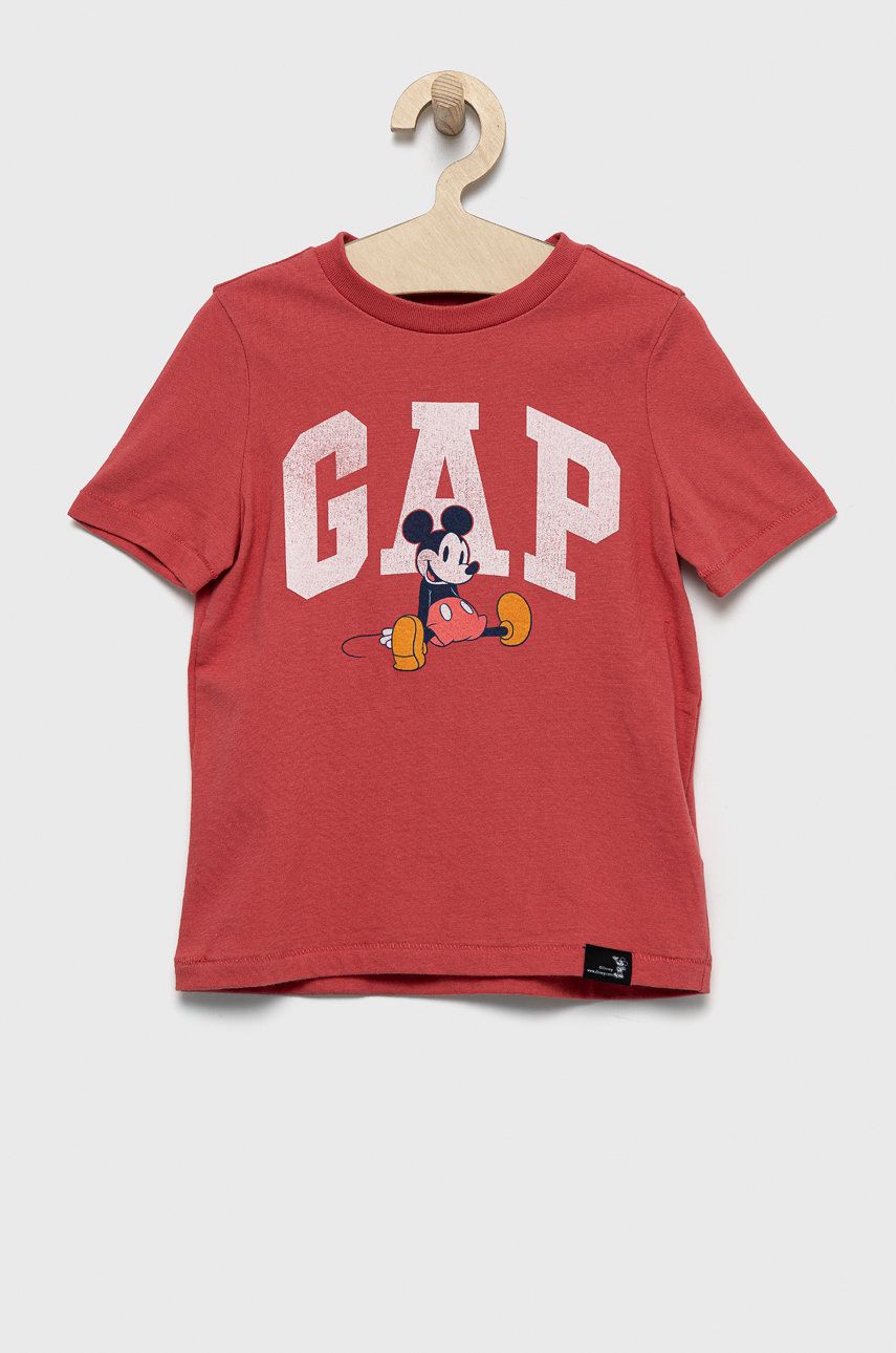 GAP tricou de bumbac pentru copii culoarea rosu, cu imprimeu image0