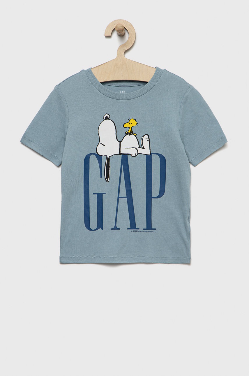 

Детска тениска GAP с принт, Син