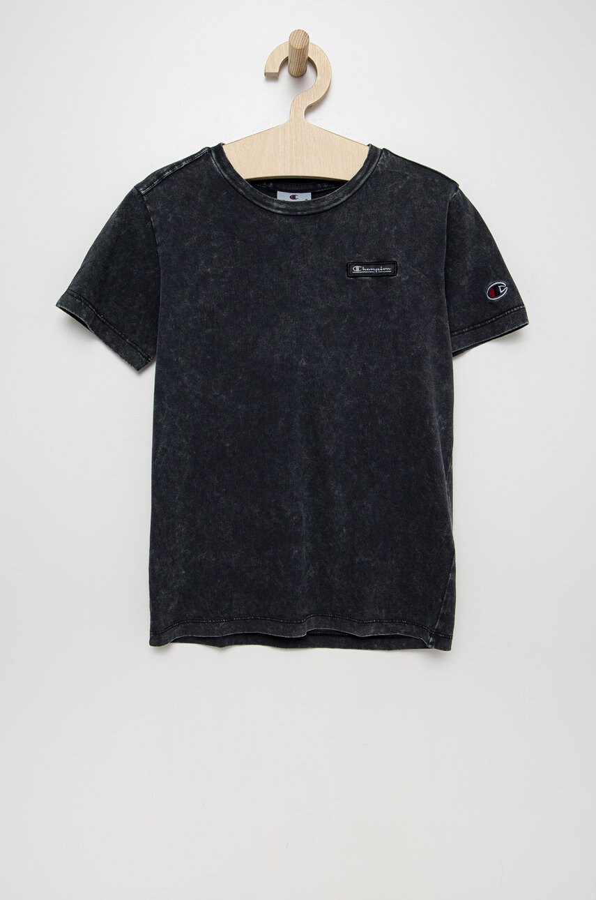 Champion tricou de bumbac pentru copii 305967 culoarea negru, cu imprimeu