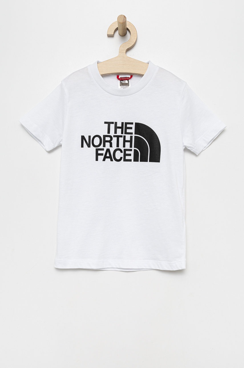 

Детска памучна тениска The North Face в бяло с принт, Бял