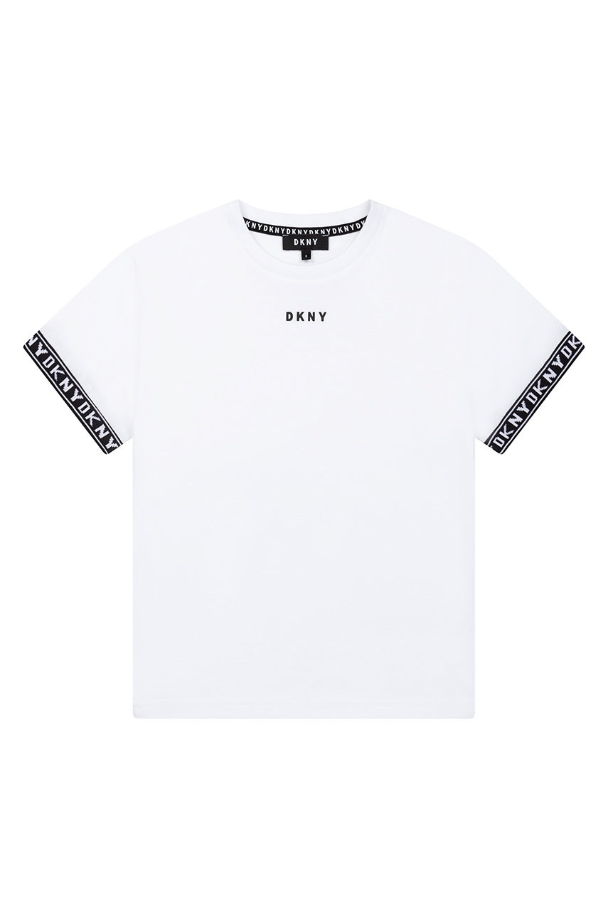 

Детска памучна тениска Dkny в бяло, Бял