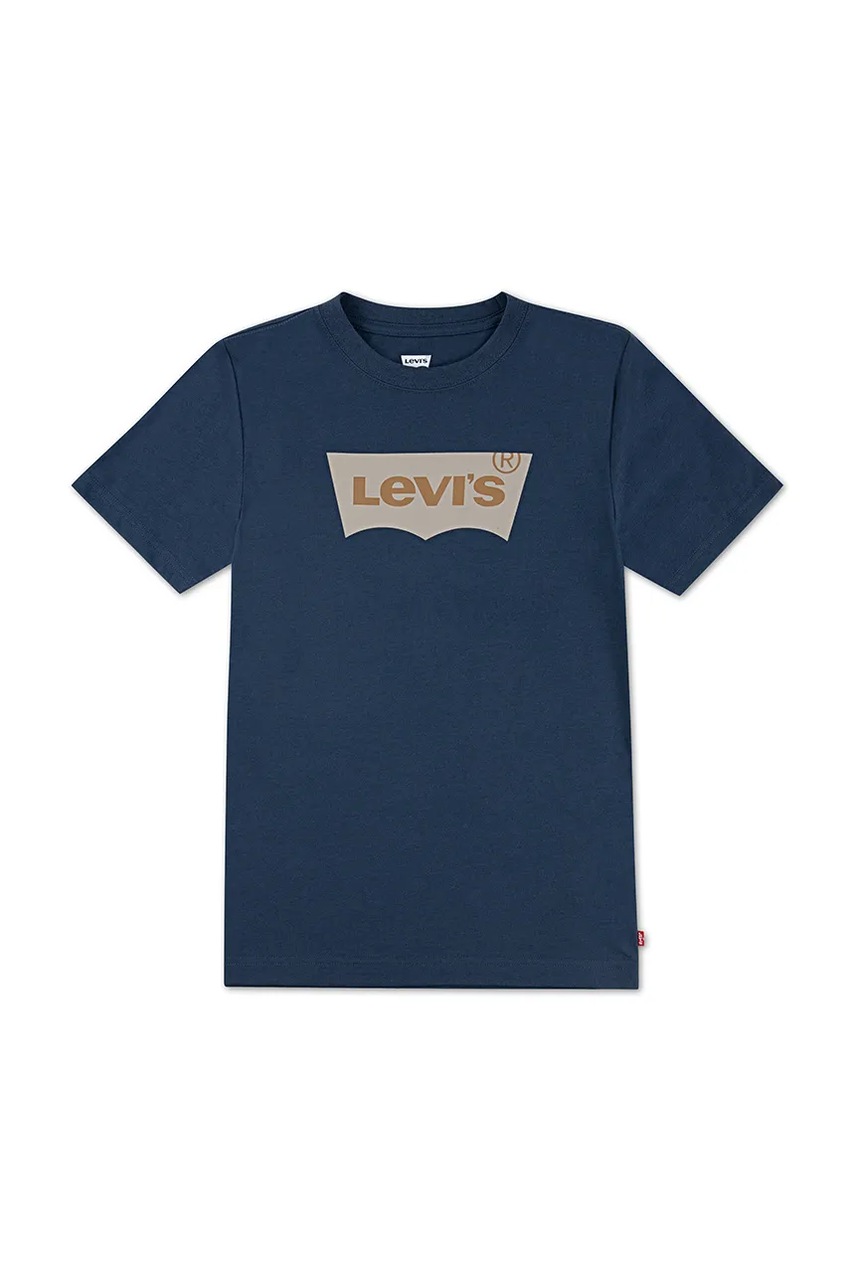 Levně Dětské bavlněné tričko Levi's tyrkysová barva, s potiskem, 9E8157