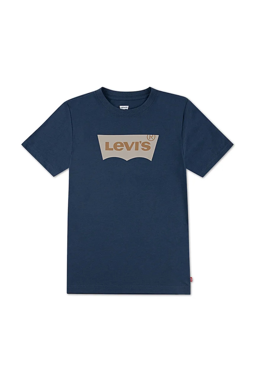 Levi\'s tricou de bumbac pentru copii culoarea turcoaz, cu imprimeu, 9E8157