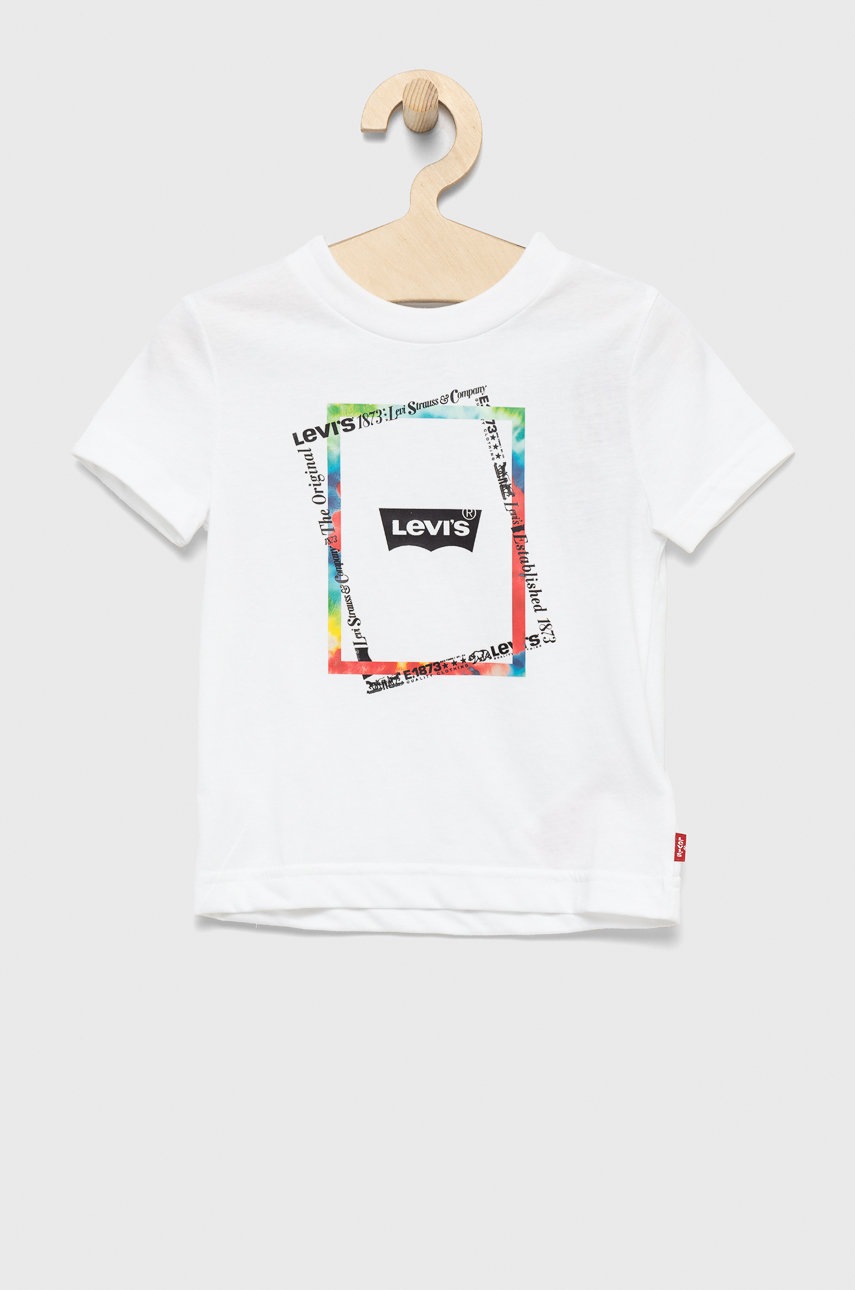 

Детска тениска Levi's в бяло с принт, Бял