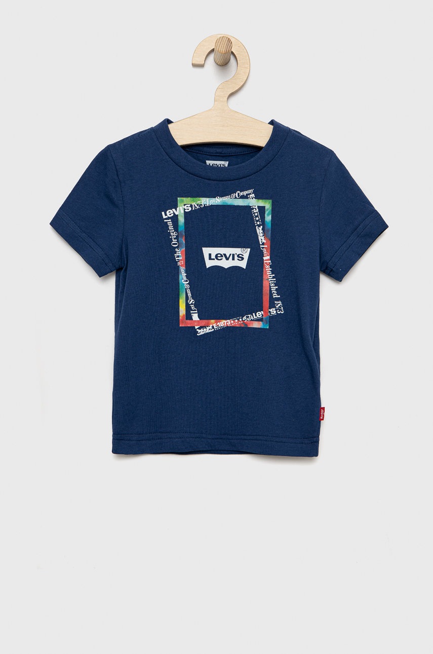 

Детска тениска Levi's в тъмносиньо с принт, Тъмносин