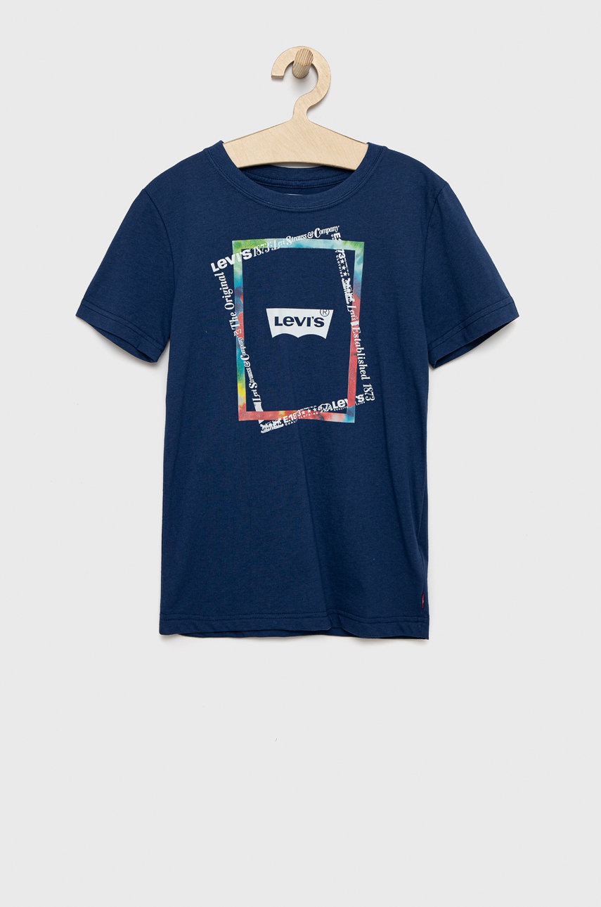 

Детска тениска Levi's в тъмносиньо с принт, Тъмносин