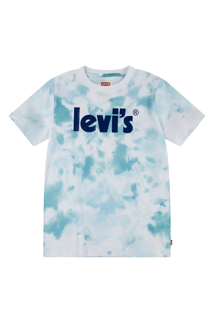 

Детска памучна тениска Levi's с принт, Син