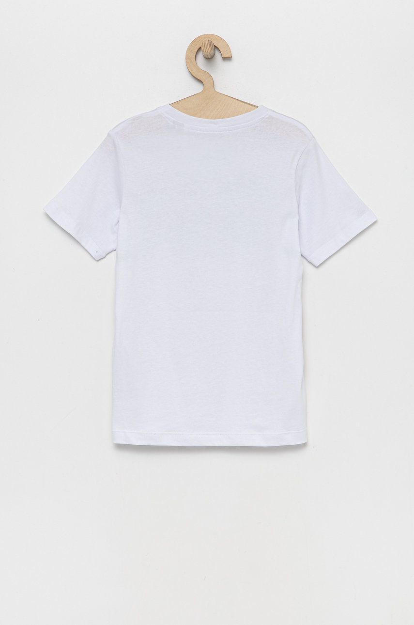 

Детская хлопковая футболка Jack & Jones цвет белый с принтом