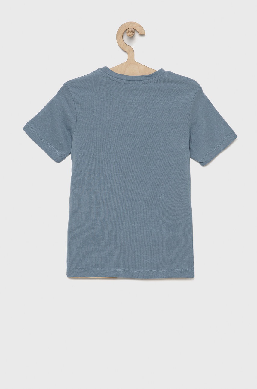 

Детская хлопковая футболка Jack & Jones цвет фиолетовый с принтом