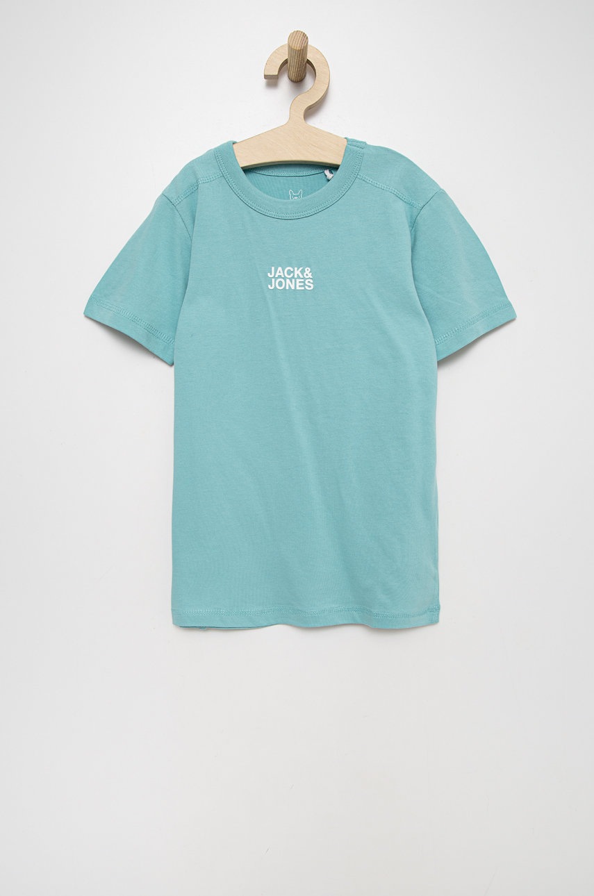 

Детска памучна тениска Jack & Jones с принт, Син