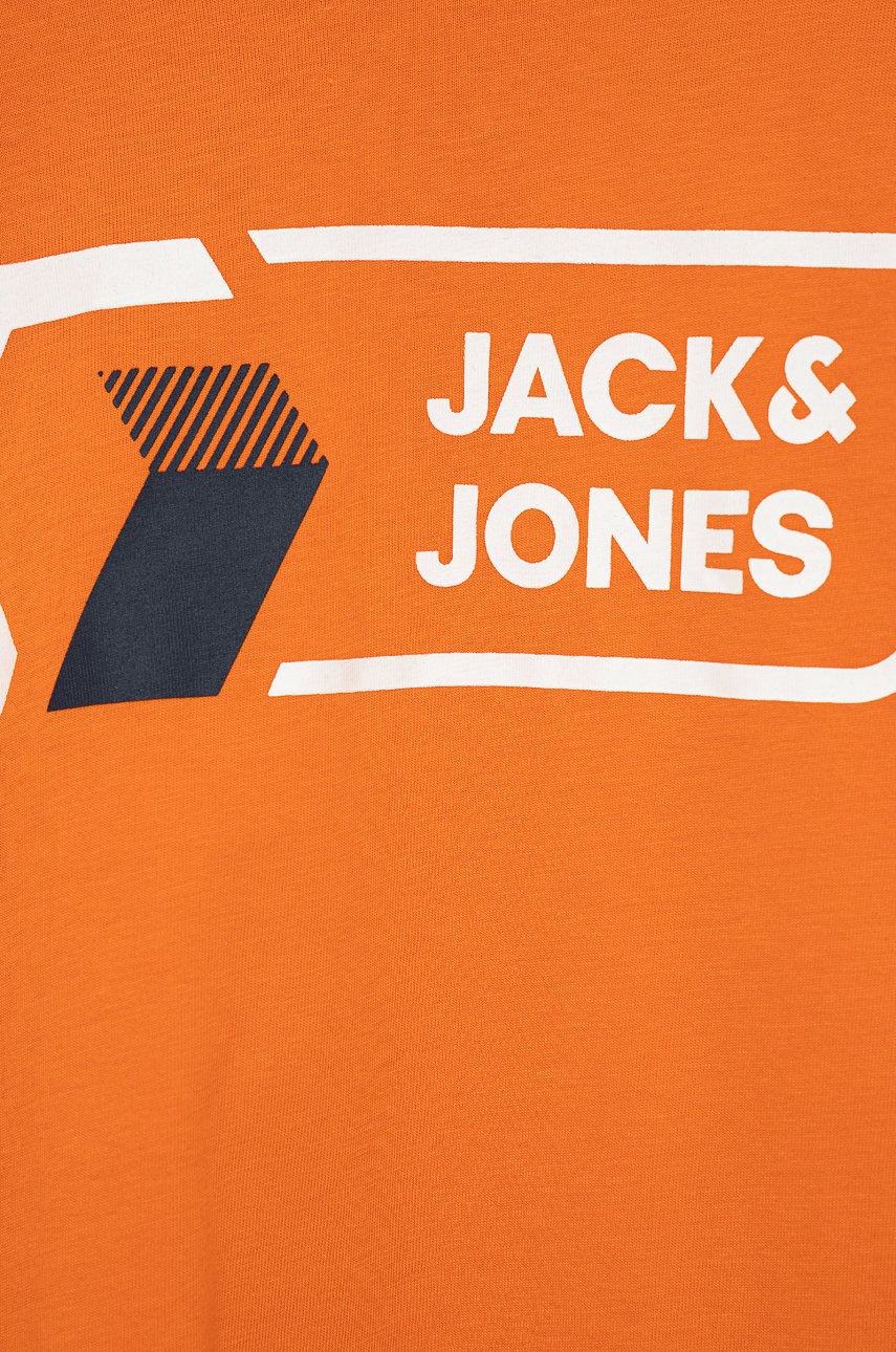 

Дитяча бавовняна футболка Jack & Jones колір помаранчевий з принтом