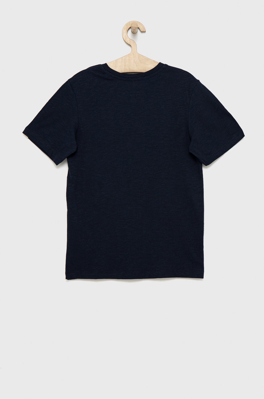 

Детская хлопковая футболка Jack & Jones цвет синий узорный