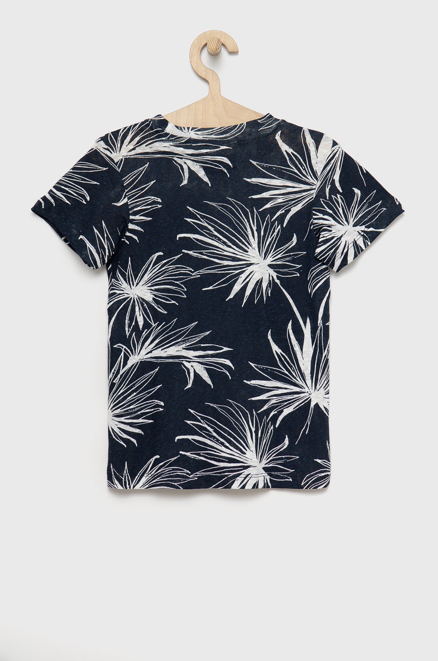 

Детская хлопковая футболка Jack & Jones цвет синий узорный