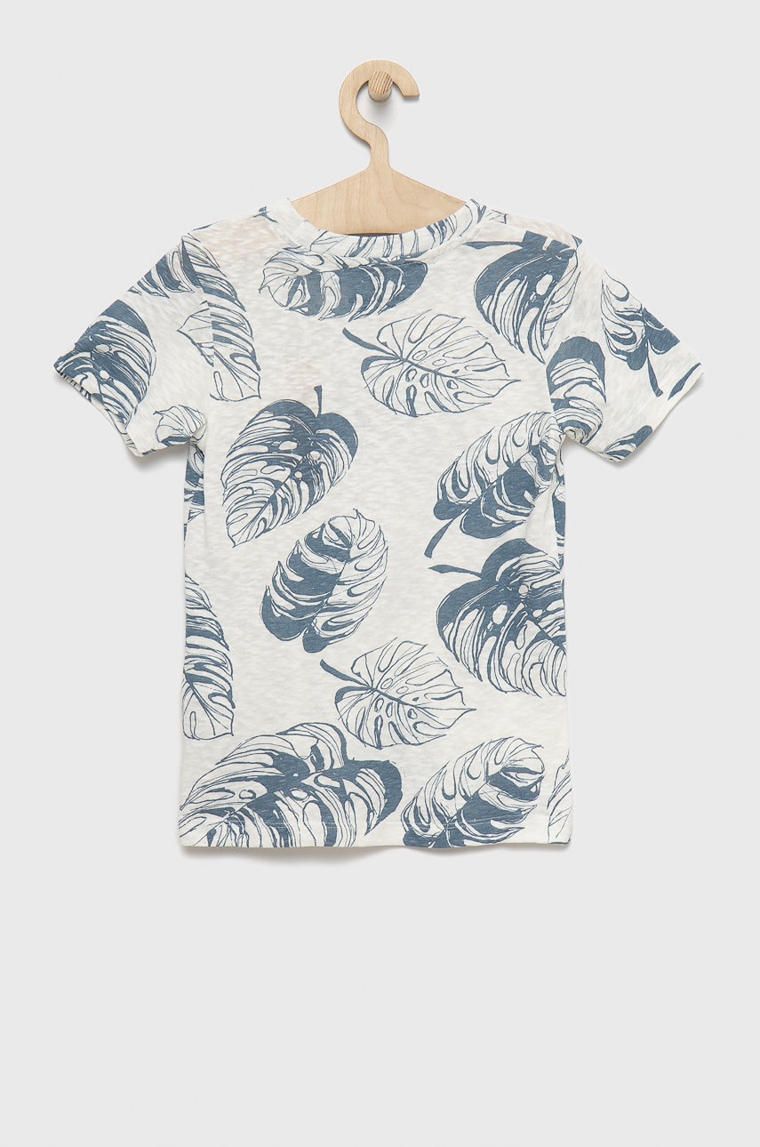 Детская хлопковая футболка Jack & Jones цвет белый узорный