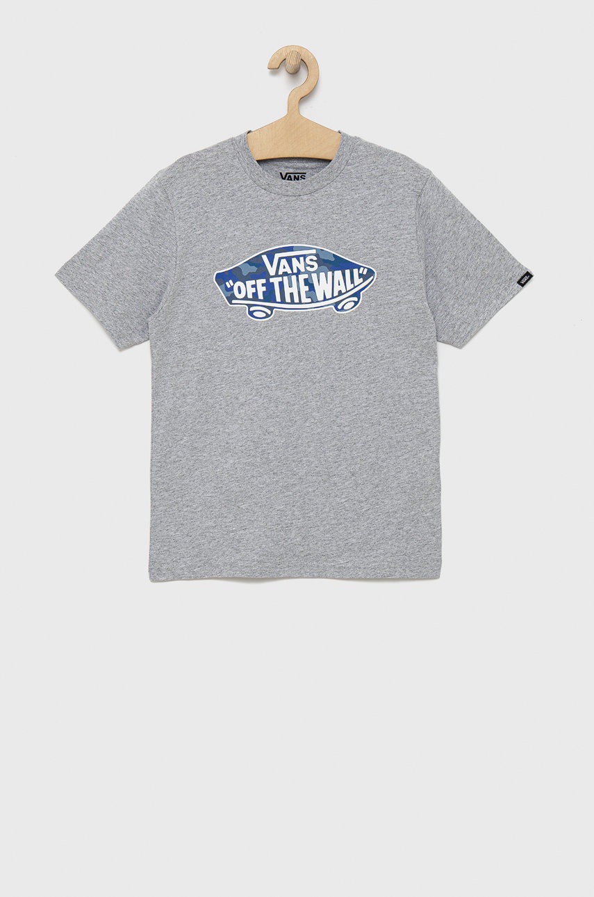 

Детска тениска Vans в сиво с принт, Сив