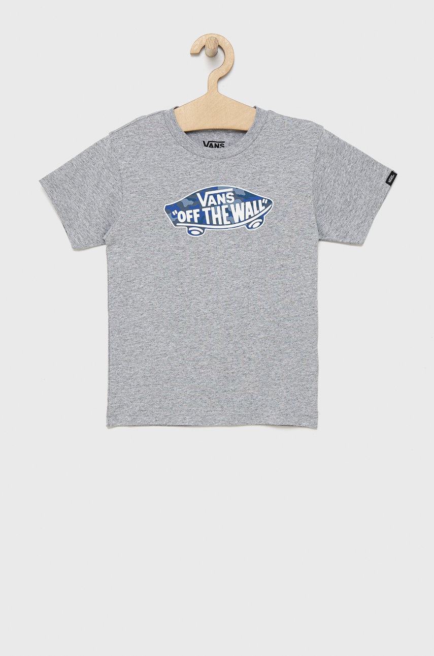 

Детска тениска Vans в сиво с принт, Сив