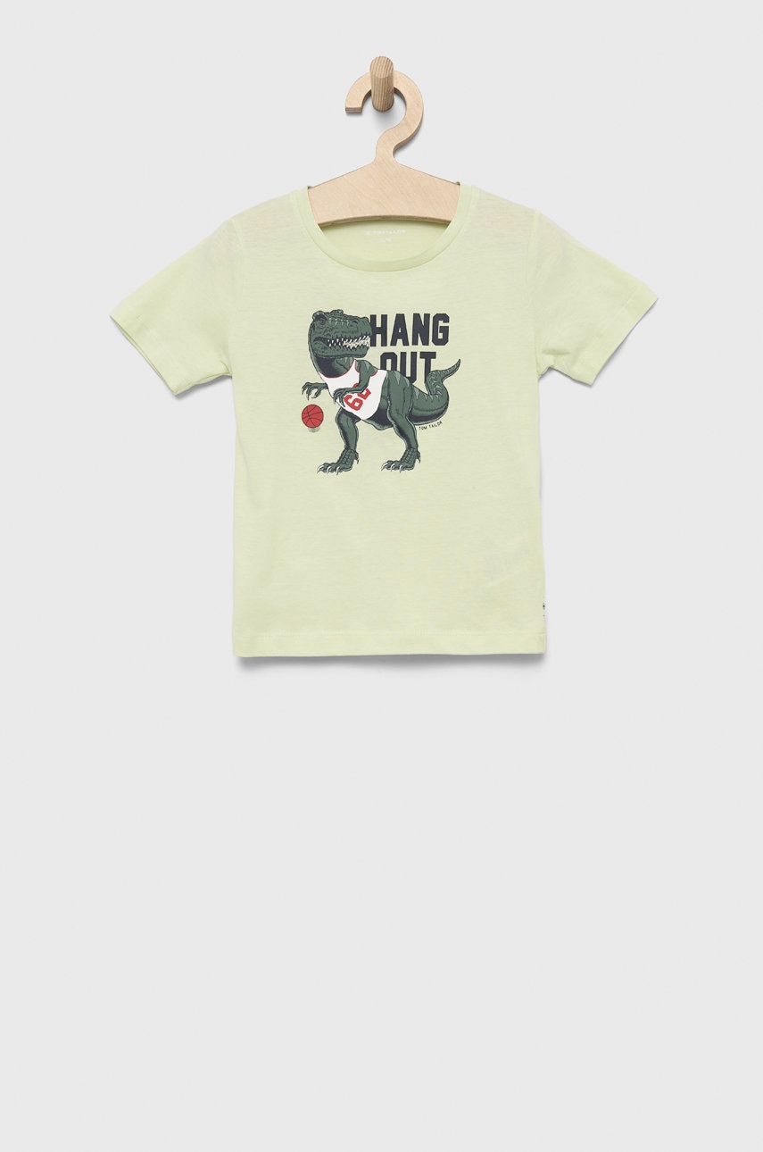 Tom Tailor tricou de bumbac pentru copii culoarea verde, cu imprimeu
