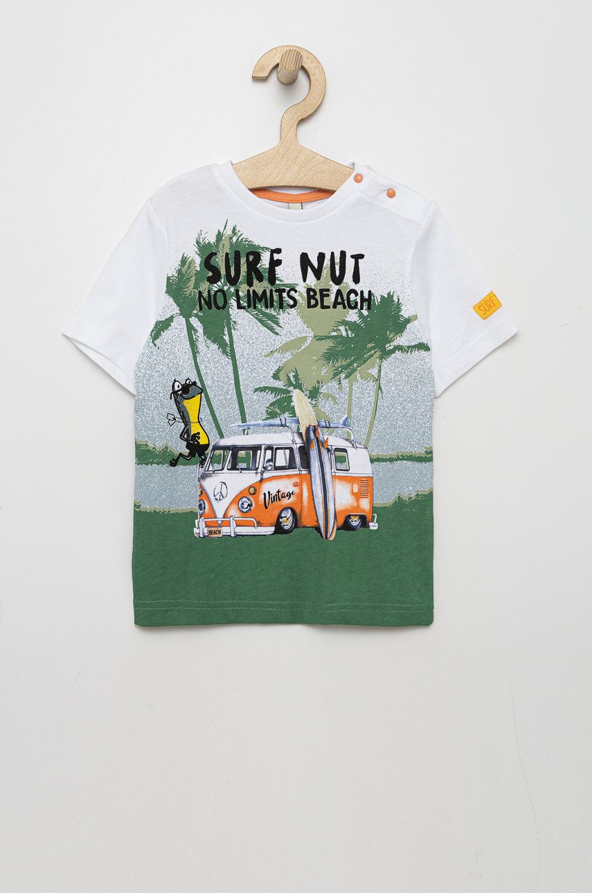 E-shop Dětské bavlněné tričko Birba&Trybeyond zelená barva, vzorovaný