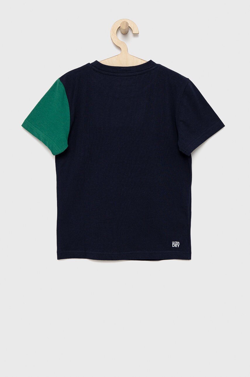 

Детская футболка Lacoste цвет синий узорный