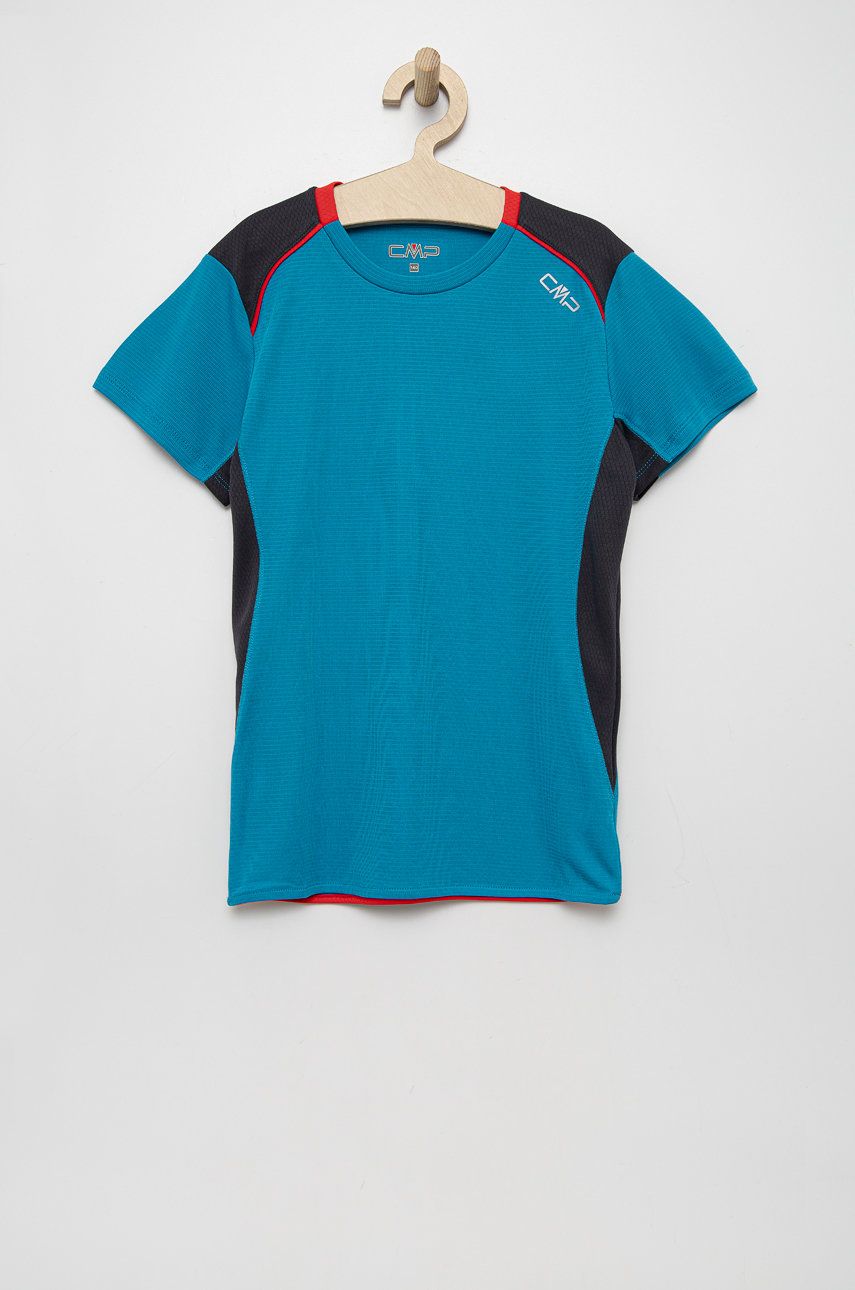 Dětské tričko CMP vzorovaný - modrá -  100% Polyester