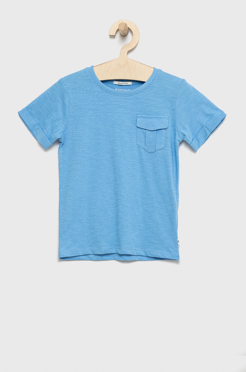 Tom Tailor tricou de bumbac pentru copii neted