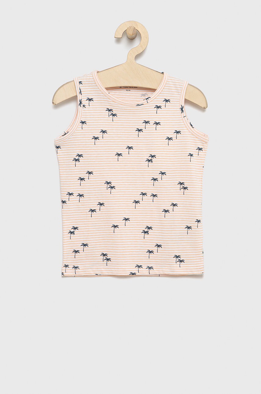Tom tailor top din bumbac pentru copii culoarea portocaliu, modelator