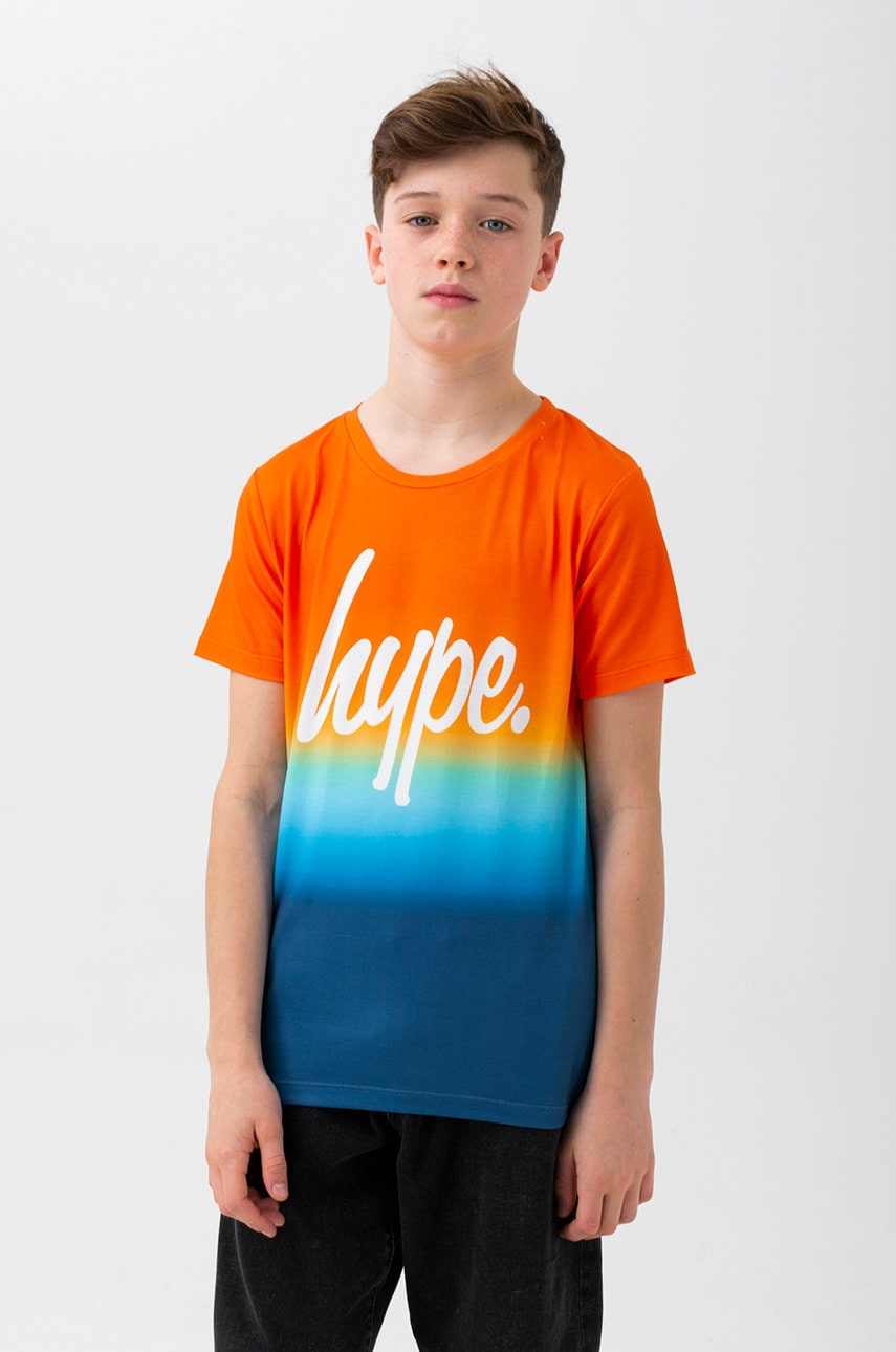 Hype tricou de bumbac pentru copii culoarea portocaliu, cu imprimeu