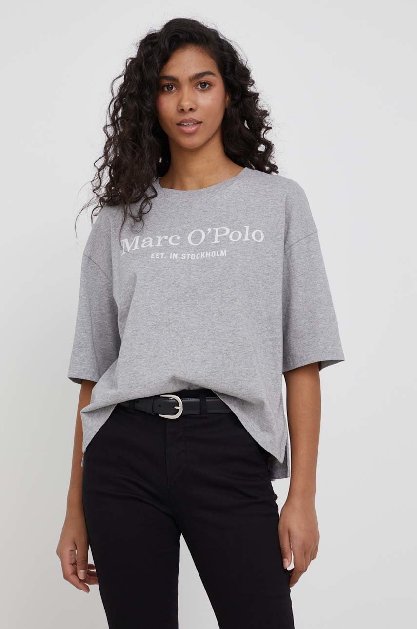 

Хлопковая футболка Marc O'Polo цвет серый
