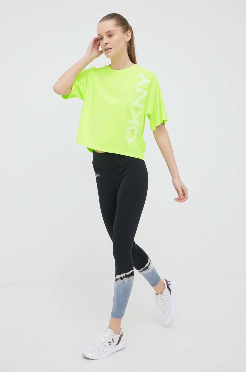 

Хлопковая футболка Dkny цвет зелёный