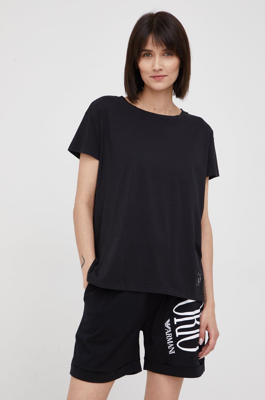 Armani Exchange t-shirt bawełniany 3LYTKX.YJ6VZ kolor czarny